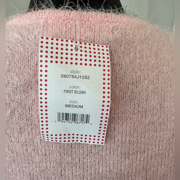 ✨NWT✨ Retired Style‼️ Society 212 Y2K Pink Fuzzy Cropped Sweater - Picture 7 of 14